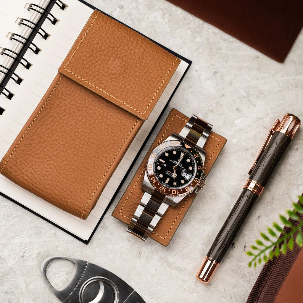 Estuche Reloj Cuero Vacuno