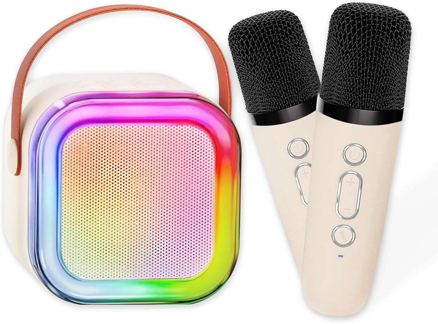 Karaoke Portátil con 2 Micrófonos
