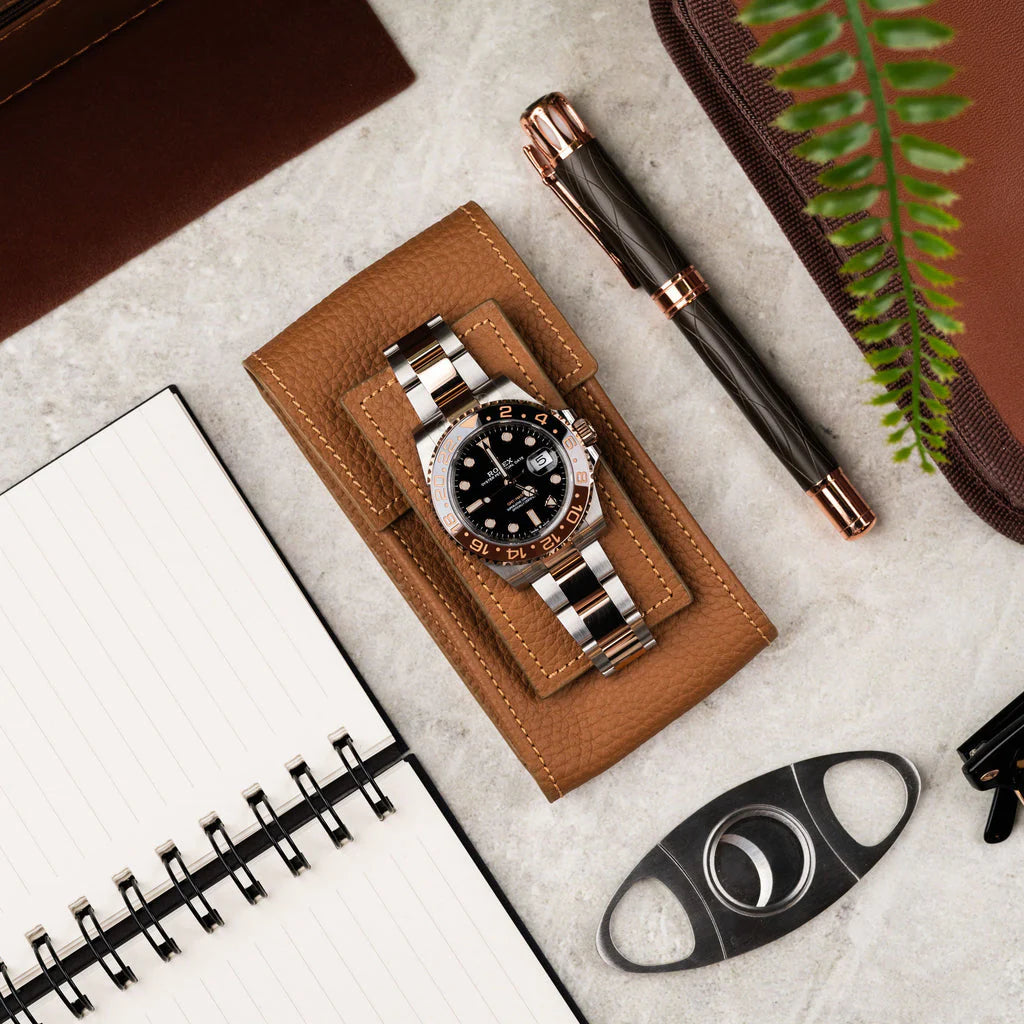 Estuche Reloj Cuero Vacuno