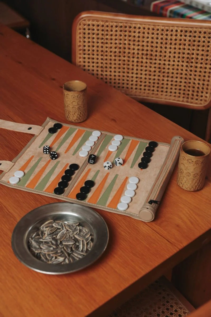 Backgammon Set de Cuero