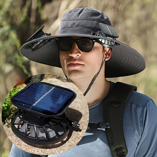 Sombrero con Ventilación y Energía Solar