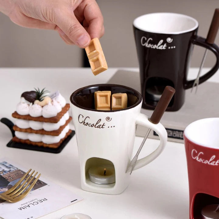 FondueMug™ - Taza de Cerámica Premium para Fondue de Chocolate