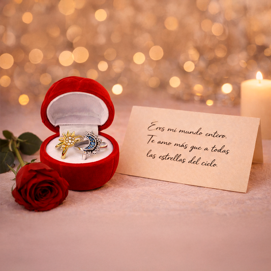 Anillo Sol y Luna para San Valentín
