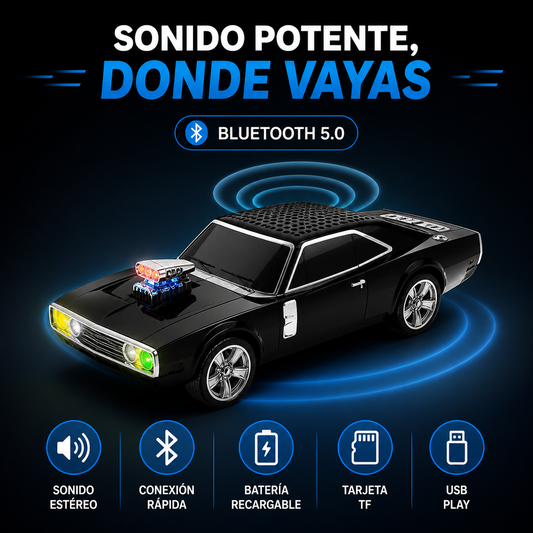 Parlante Bluetooth en Forma de Auto
