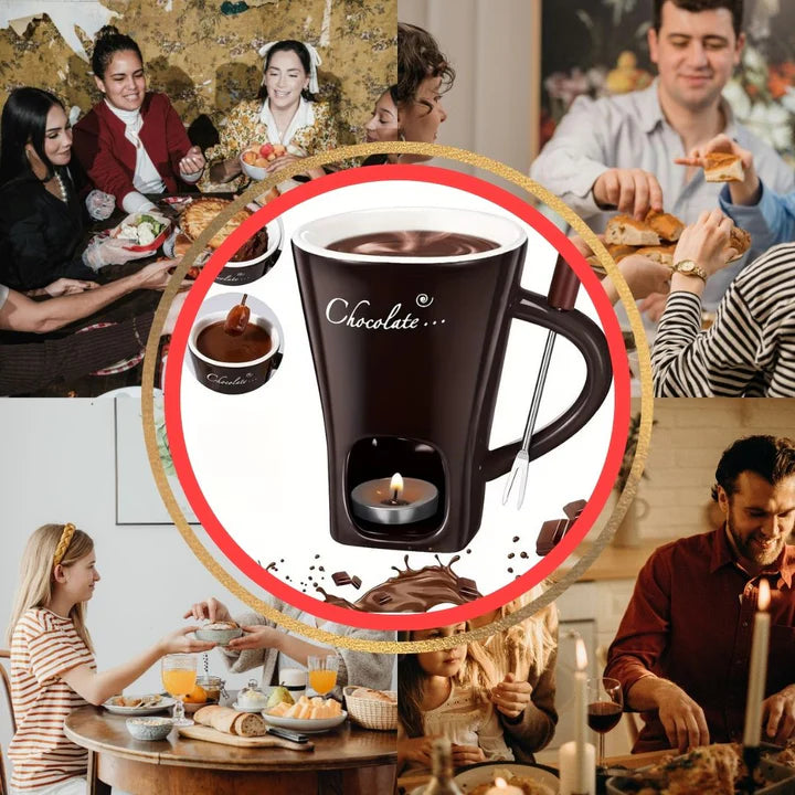 FondueMug™ - Taza de Cerámica Premium para Fondue de Chocolate
