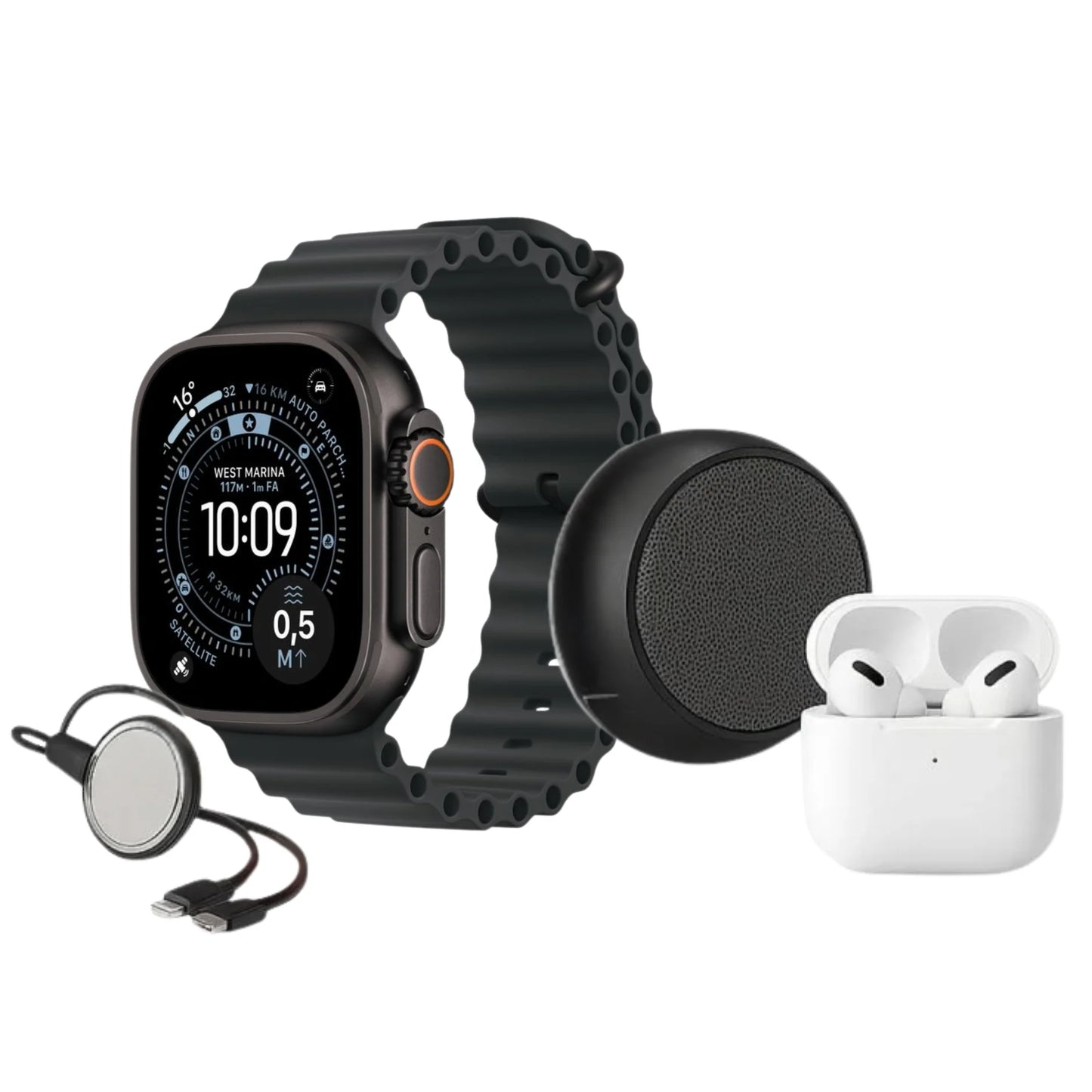 Smartwatch Ultra + Audífonos + Accesorios Premium