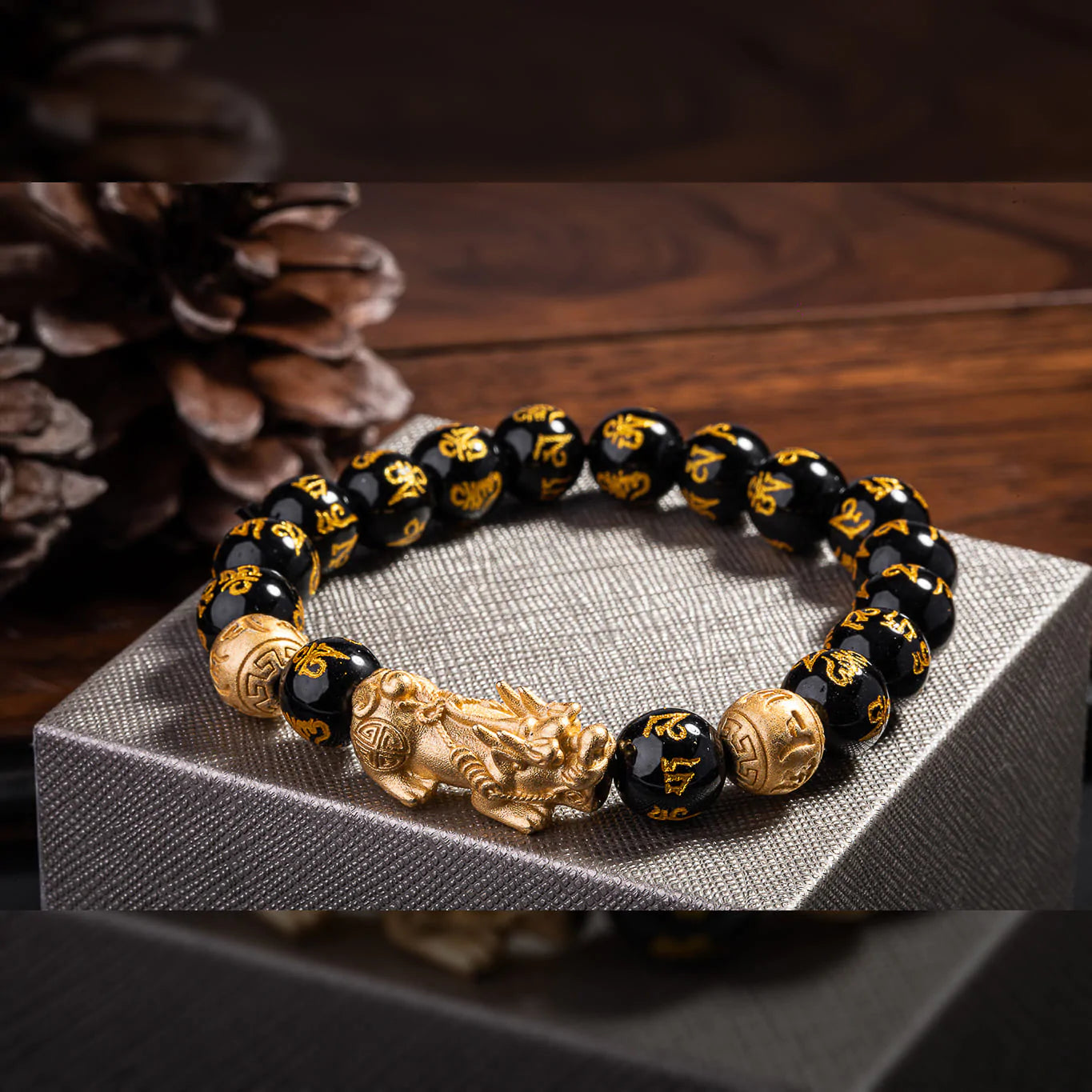 Pulsera Obsidiana de la Fortuna