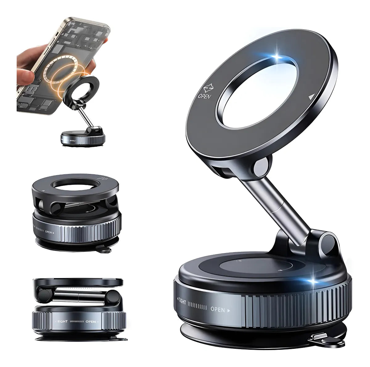 Soporte Magnético 360° Anticaídas – Premium