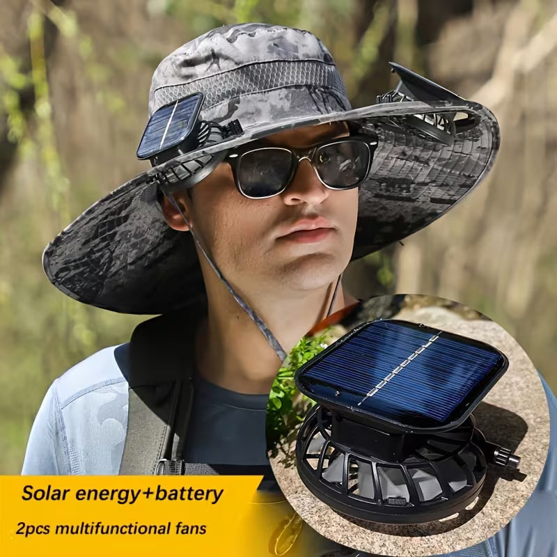 Sombrero con Ventilación y Energía Solar