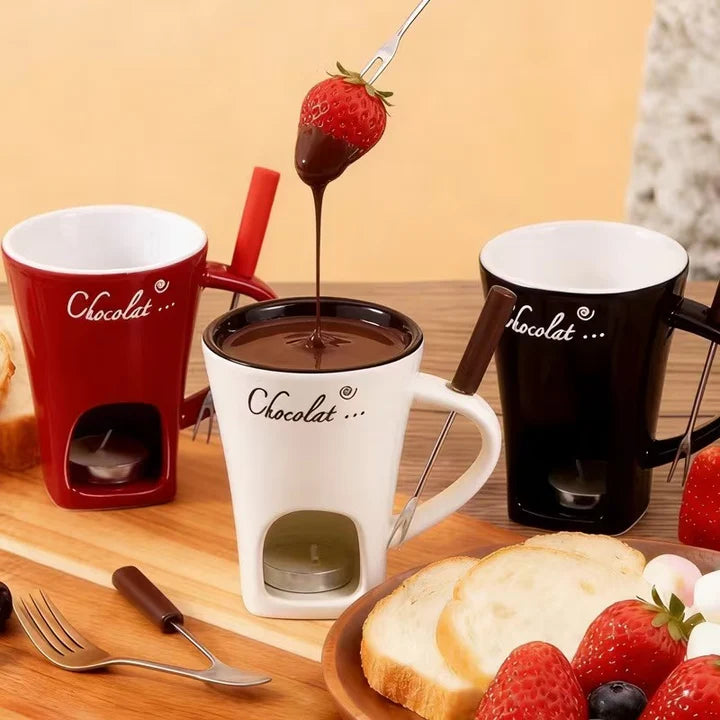 FondueMug™ - Taza de Cerámica Premium para Fondue de Chocolate